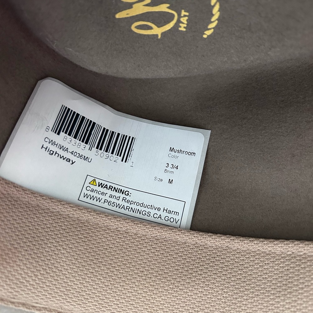 NWT Charlie 1 Horse Highway Hat Mushroom - Picture 5 of 7